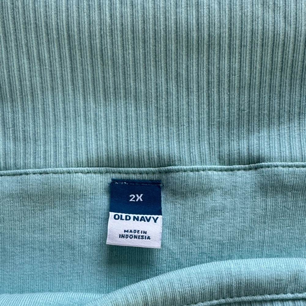 Old Navy Off-Shoulder Ribbed Top - Aqua - Picture 2 of 2